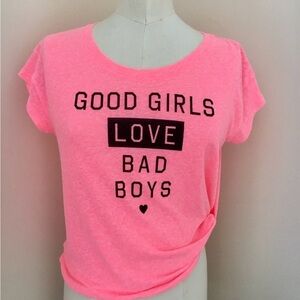 VTG Victoria's Secret Pink Graphic Tee Top T-shirt XS Short Sleeve Relaxed Fit